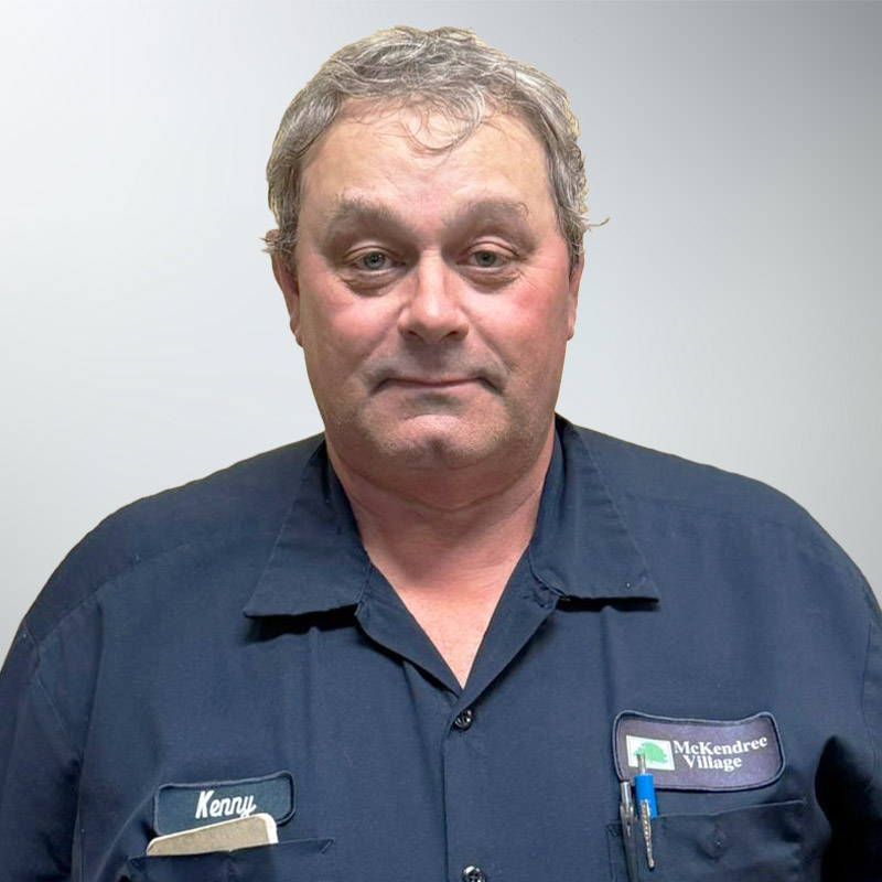 a man in a blue shirt